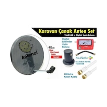Antenci 40cm Delikli Karavan Çanak Anten Seti + Mag 6303 Dijital Uydu Bulucu Antenci 40cm Delikli Karavan Çanak Anten Seti + Mag 6303 Dijital Uydu Bulucu