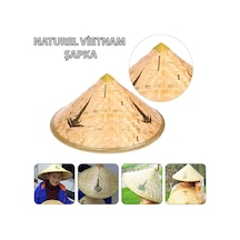 Naturel - 792 - Renk Cambodia Kamboçyalı Vietnam Şapkası - Edntrend - Pvc Hasır
