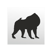 Folyo Sticker Orangutan 60cm Uzunluk Siyah