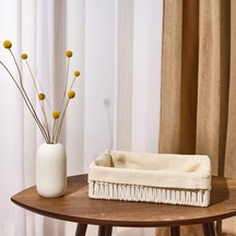 Living Boho Style Sepet - Ekru - 8x22x30 Cm Çok Renkli