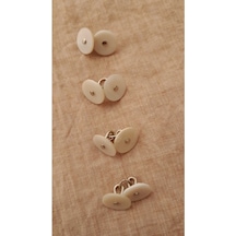 Doğal Hakiki Midye Kabugu Düğme -12 Mm 12 Adet