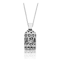 Himarry 925 Ayar Gümüş Silindir Cevşendualı Gümüş Kolye