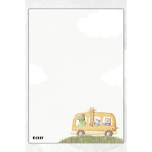 A5 Hayvanlar Bloknot Çizgisiz Defter - 50 Yaprak - Notepad - Memopad - Not Kağıdı Çok Renkli Çok Renkli