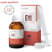 Vetqom Köpek Coat Perfect Tüy Dökülme Önleyici Sıvı Vitamin 120 Ml