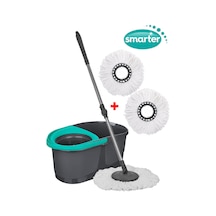 Smarter Dark Otomatik Temizlik Seti + 2 Adet Yedek Mikrofiber Mop Paspas