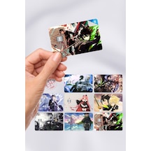 Owari No Seraph Kart Kaplama Anime Sticker 8 Adet Çok Renkli