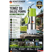 Alman 3.5 Hp Yüksek Basınç Su Pompası Plastik Dalgıç Pompa 40 Mt Dikine Atar