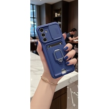 Samsung Uyumlu Galaxy S25 Plus Kılıf Kamera Koruma Sürgülü Kartvizitli Kartlıklı Standlı İpli Renkli Kapak