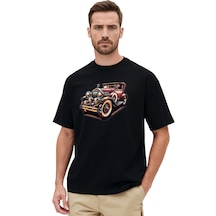 Retro Oversize Unisex T-shirt Siyah