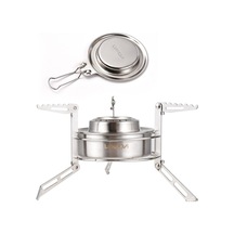 "lixada 120ml Paslanmaz Çelik Kamp Ocağı - Katlanır Ayaklı Ve Yangın Örtülü" Gümüş Gümüş