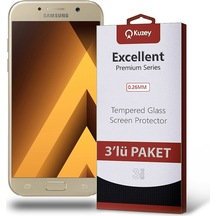 Samsung Uyumlu Galaxy A5 2017 Ekran Koruyucu Cam 3 Adet Ekonomik Paket (552805876) 20 Tl Fark Ile Apple  iPhone Hızlı Şarj Kablosu