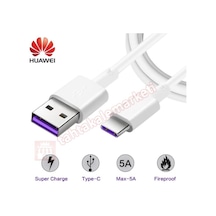 Huawei Süper Şarj Kablosu Type-C Usb Şarj Kablosu