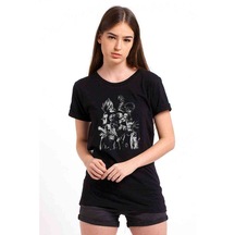 Anime One Punch Man Baskılı Siyah Kadın Tshirt (534291411)