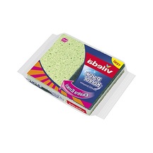 Ekstra Emici 2'li Paket Düz Sünger, Temizlik İçin Uygun Kalite Açık Indigo