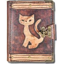 Deffter Krafton Deri Defter Sevimli Kedi M 64211-3 Deffter Krafton Deri Defter Sevimli Kedi M 64211-3