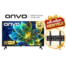 Onvo 32VL50F3HA 32" 82 Ekran Uydu Alıcılı HD LED TV Askı Aparatı Hediyeli