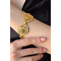 14 Ayar Altın Pullu Çeyrekli Bileklik