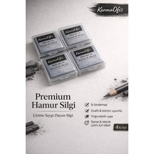 Premium Hamur Silgi 4 Lü Set İz Bırakmayan Yoğrulabilir Çizim Silgisi