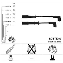 Buji Kablosu - Fiat Panda, 500, Grande Punto, Punto, Doblo, Fiorino, Qubo, Idea, Linea, Palio, Siena, Mito - Ngk-4746