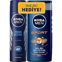 Nivea Men Fresh Active Erkek Sprey Deodorant 150 ML + Sport Duş Jeli 250 ML