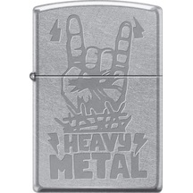 Zippo Heavy Metal Fingers Brushed Chrome Çakmak - 49007-00071-model11
