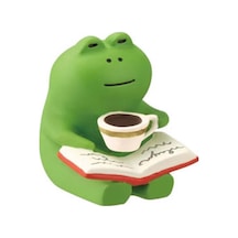 Kitap Okuyan Kurbağa Mini Figür