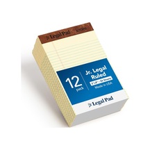 Tops 12,7 X 20,3 Cm Yasal Bloknotlar, 12'li Paket, The Legal Pad Markası, Dar Çizgili, Sarı Kağıt, Her Yazı Blokno Çok Renkli