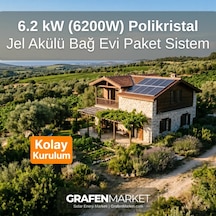 6,2 Kw 6200w Bağ Evi Hazır Solar Sistem - Jel Akülü Kolay Kurulum