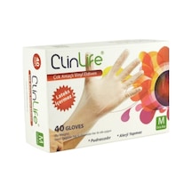 Clinlife Clin Life Şeffaf Vinyl Eldiven 40 Lı - M