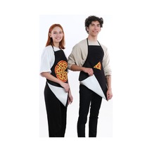 Beautiful İkili Paket Sıvı Geçirmez Su Geçirmez Mutfak Önlüğü Pizza Siyah