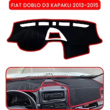 Fıat Doblo D3 Kapaklı 2013-15 Modellerine Uyguntorpido Koruma Halısı Kırmızı Kenar