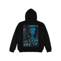Tarzsokak 775 V2 Siyah Oversize Unisex Kapüşonlu Sweatshirt Hoodie