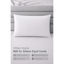 Vitten Serisi %100 Silikon Elyaf Dolgu Yastık - Otel Tipi 800 Gr 1 Adet Beyaz