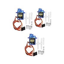 3 Adet - Tower Pro Sg90 Rc Mini Servo Motor 360 C