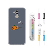 Huawei Mate 20 Lite Kılıf Kablo Koruyuculu Orange Escape 1374