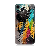 Apple Uyumlu iPhone 13 Pro Silikon Kılıf Tuvaldeki Pastel Boyalar