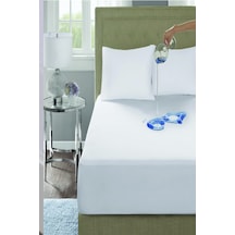 Altın Karma Fitted Çift Kişilik Sıvı Geçirmez 160x200+30 Cm Micro Mebranlı Yatak Alezi Beyaz