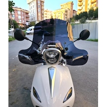 Motocam Rks Neon 125 Ön Cam 2023-2026 Model 45cm Siyah Renkli 4mm Elcikli Aparatsız