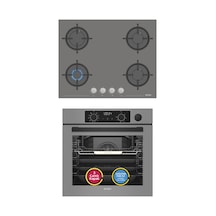 Simfer 11 Fonksiyon Steam Master Gri 2'li Ankastre Set (8246 Fırın + 3656 Ocak)