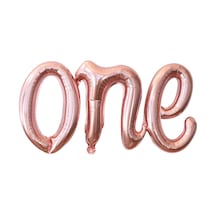 One Rose Gold Folyo Balon - Bebek Çocuk Parti Kutlama Seti