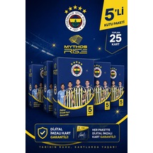 Mythos Rise Fenerbahçe Futbolcu Kartları 5'li Kutu Paketi 25 Kart Dijital İmzalı Kart Garantili