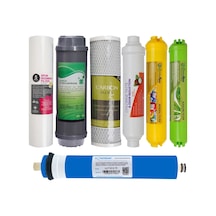 Açık Kasa Su Arıtma Cihazı Filtresi 7Li Filtre Seti Çift Karbon Premium