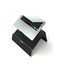 Siyah Tüm Modellerle Uyumlu Çelik Notebook Laptop Standı Yükselti
