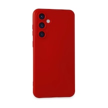 Samsung Galaxy Uyumlu S24 Kılıf Nano İçi Kadife Silikon - Kırmızı İtdark603