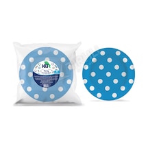 3 Adet Kbr Party Kağıt Tabak 22 Cm Mavi 8'li Çok Renkli