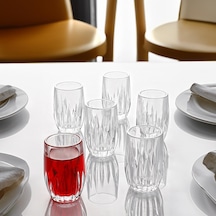 Kosova Kristal Desen 7 Cm Kahve Yanı Bardak Şık Ve Zarif Sunumlar İçin 6 Lı Set Şeffaf