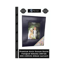 Premium Arsiv Sunum Resim Fotoğraf Albümü 200'lük 4x6 10x15 Albüm Lacivert