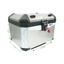 Gp Kompozit Base Universal 58 Lt Alüminyum Motosiklet Çantası Gri Diğer