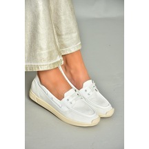 Fox Shoess374610304 Beyaz Kumaş Günlük Kadın Ayakkabı