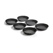 Kaiser Patisserie 6Lı Tart Kalıbı Seti 10 CM Siyah